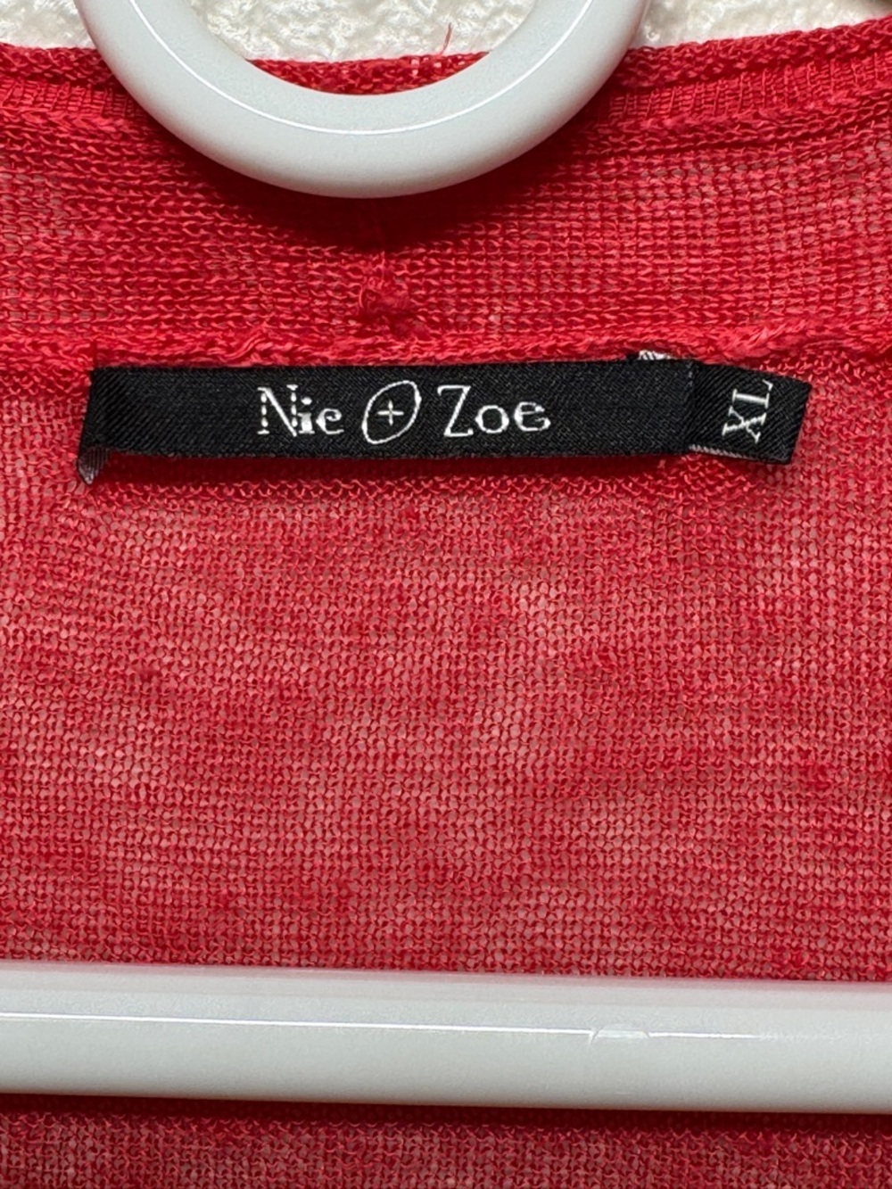 NIC+ZOE pink/red Open-Front Lightweight Cardigan size XL - Picture 4 of 8